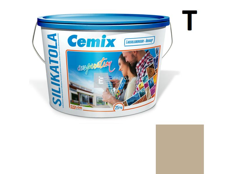 Cemix-LB-Knauf SilikatOla Szilikát színezővakolat, kapart 1,5 mm 4937 brown 25 kg