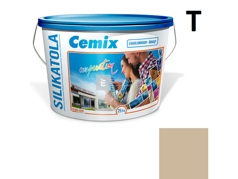 Cemix-LB-Knauf SilikatOla Szilikát színezővakolat, kapart 1,5 mm 4949 brown 25 kg