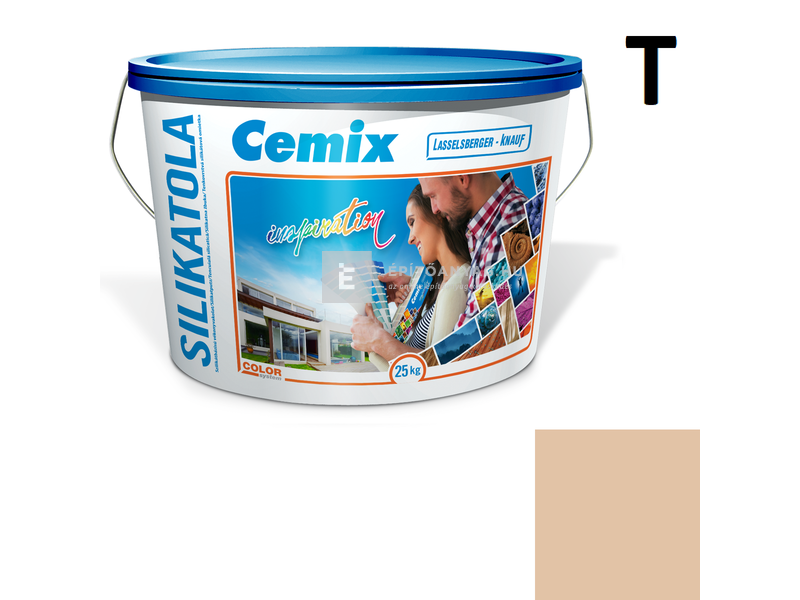 Cemix-LB-Knauf SilikatOla Szilikát színezővakolat, kapart 1,5 mm 4961 brown 25 kg
