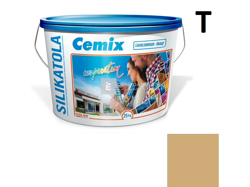 Cemix-LB-Knauf SilikatOla Szilikát színezővakolat, dörzsölt 2 mm 4359 orange 25 kg