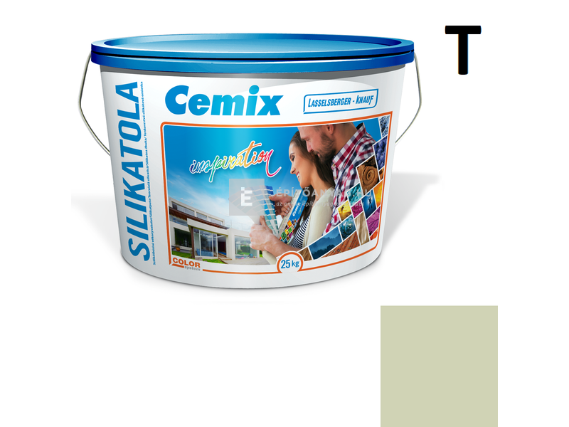 Cemix-LB-Knauf SilikatOla Szilikát színezővakolat, dörzsölt 2 mm 4513 green 25 kg
