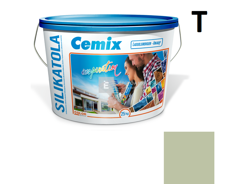 Cemix-LB-Knauf SilikatOla Szilikát színezővakolat, dörzsölt 2 mm 4515 green 25 kg