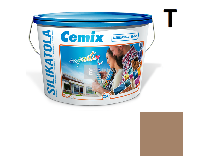Cemix-LB-Knauf SilikatOla Szilikát színezővakolat, dörzsölt 2 mm 4917 brown 25 kg