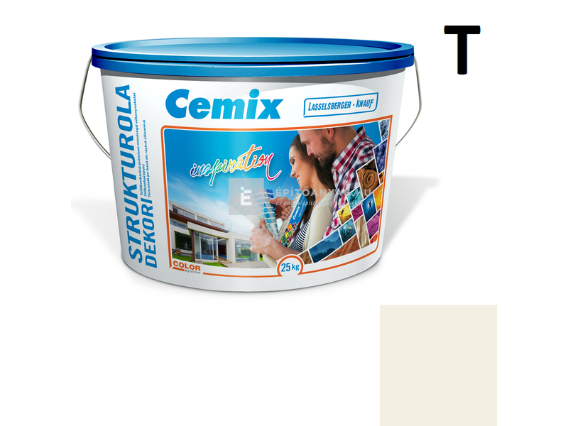 Cemix-LB-Knauf StrukturOla Dekor Diszperziós színezővakolat, kapart 1,5 mm 4111 cream 25 kg