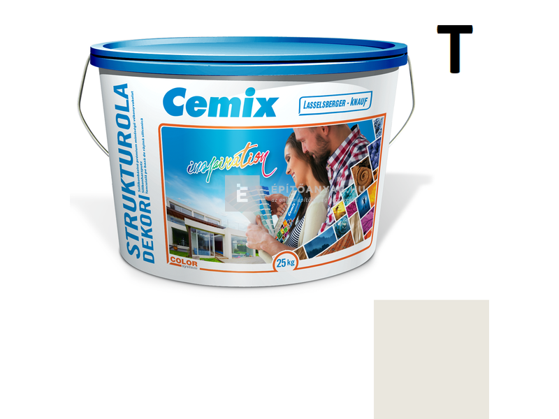 Cemix-LB-Knauf StrukturOla Dekor Diszperziós színezővakolat, kapart 1,5 mm 4161 cream 25 kg