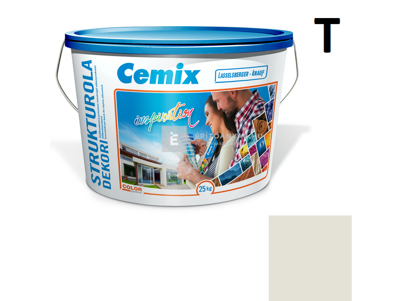 Cemix-LB-Knauf StrukturOla Dekor Diszperziós színezővakolat, kapart 1,5 mm 4171 cream 25 kg