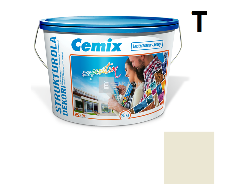 Cemix-LB-Knauf StrukturOla Dekor Diszperziós színezővakolat, kapart 1,5 mm 4201 cream 25 kg
