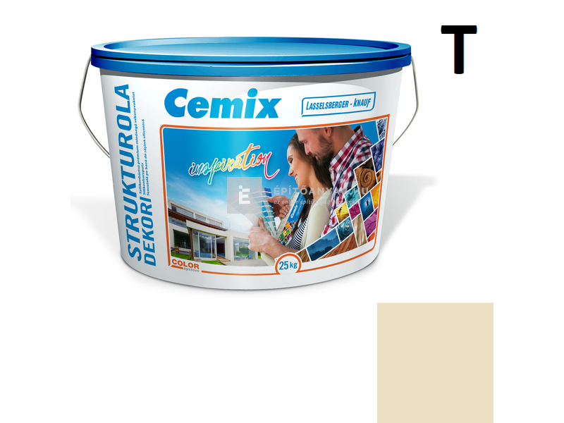 Cemix-LB-Knauf StrukturOla Dekor Diszperziós színezővakolat, kapart 1,5 mm 4311 orange 25 kg