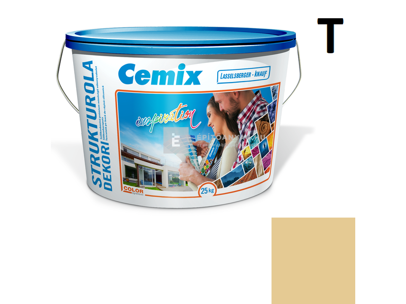 Cemix-LB-Knauf StrukturOla Dekor Diszperziós színezővakolat, kapart 1,5 mm 4317 orange 25 kg