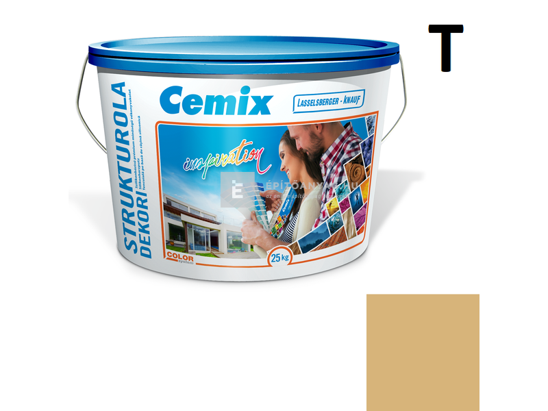 Cemix-LB-Knauf StrukturOla Dekor Diszperziós színezővakolat, kapart 1,5 mm 4357 orange 25 kg