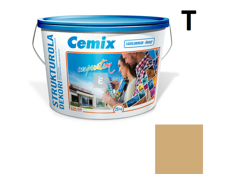 Cemix-LB-Knauf StrukturOla Dekor Diszperziós színezővakolat, kapart 1,5 mm 4359 orange 25 kg