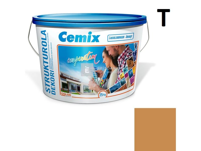Cemix-LB-Knauf StrukturOla Dekor Diszperziós színezővakolat, kapart 1,5 mm 4369 orange 25 kg