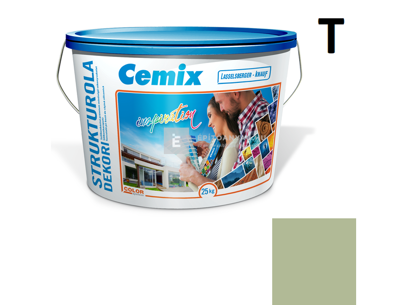 Cemix-LB-Knauf StrukturOla Dekor Diszperziós színezővakolat, kapart 1,5 mm 4517 green 25 kg