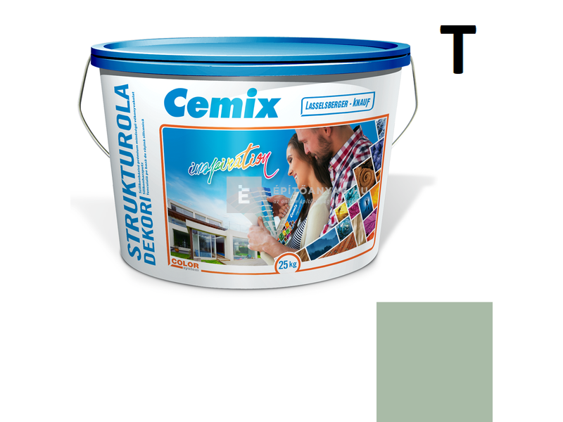 Cemix-LB-Knauf StrukturOla Dekor Diszperziós színezővakolat, kapart 1,5 mm 4527 green 25 kg