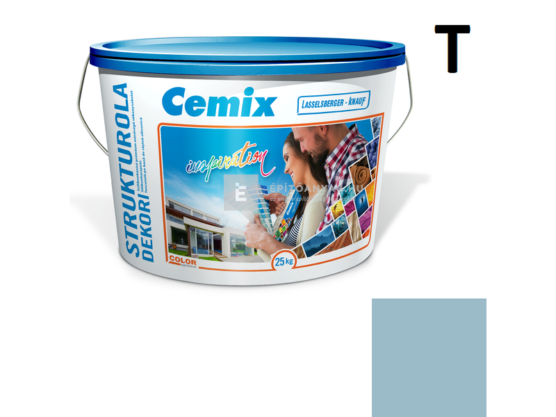 Cemix-LB-Knauf StrukturOla Dekor Diszperziós színezővakolat, kapart 1,5 mm 4717 blue 25 kg