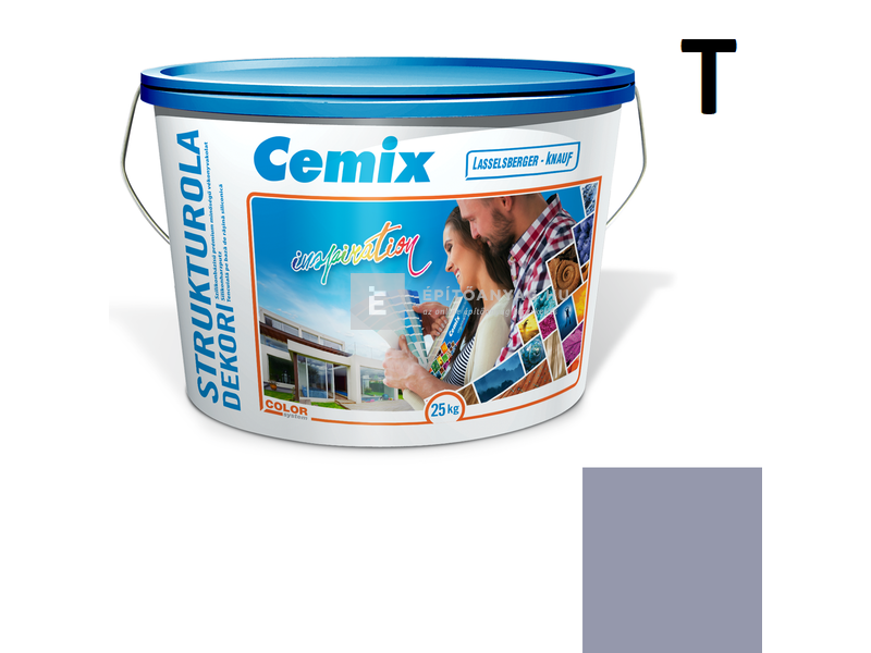 Cemix-LB-Knauf StrukturOla Dekor Diszperziós színezővakolat, kapart 1,5 mm 4759 blue 25 kg