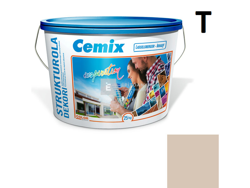 Cemix-LB-Knauf StrukturOla Dekor Diszperziós színezővakolat, kapart 1,5 mm 4913 brown 25 kg