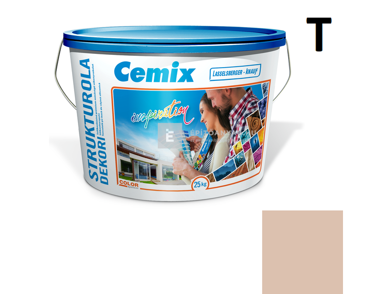 Cemix-LB-Knauf StrukturOla Dekor Diszperziós színezővakolat, kapart 1,5 mm 4921 brown 25 kg