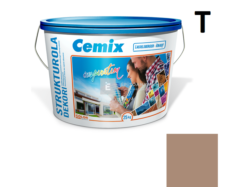 Cemix-LB-Knauf StrukturOla Dekor Diszperziós színezővakolat, kapart 1,5 mm 4927 brown 25 kg