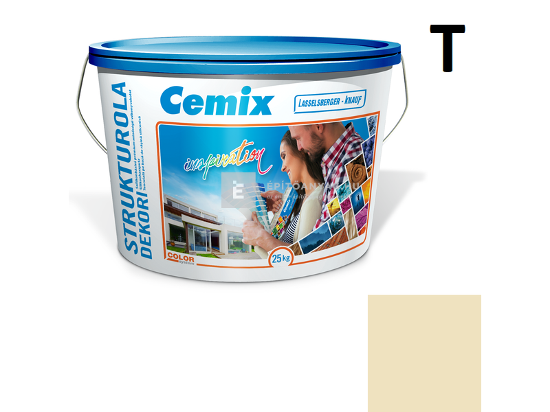 Cemix-LB-Knauf StrukturOla Dekor Diszperziós színezővakolat, kapart 1,5 mm 4951 brown 25 kg