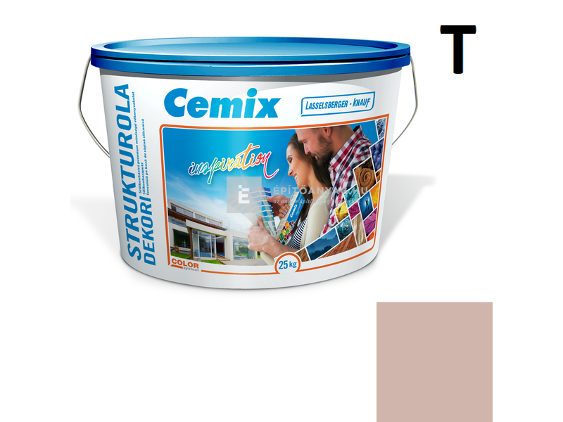 Cemix-LB-Knauf StrukturOla Dekor Diszperziós színezővakolat, kapart 1,5 mm 5115 rusty 25 kg