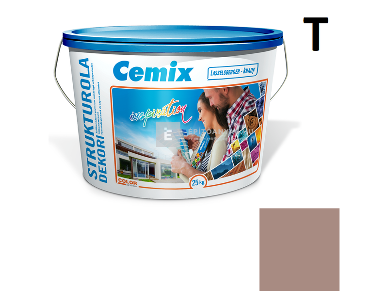 Cemix-LB-Knauf StrukturOla Dekor Diszperziós színezővakolat, kapart 1,5 mm 5119 rusty 25 kg