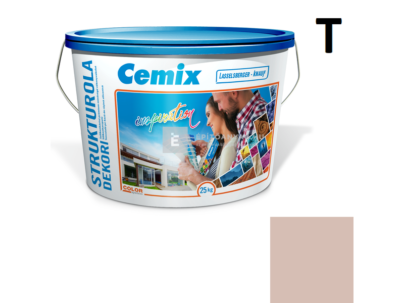 Cemix-LB-Knauf StrukturOla Dekor Diszperziós színezővakolat, kapart 1,5 mm 5123 rusty 25 kg