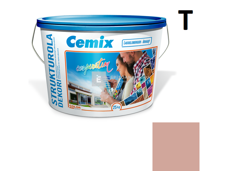 Cemix-LB-Knauf StrukturOla Dekor Diszperziós színezővakolat, kapart 1,5 mm 5125 rusty 25 kg