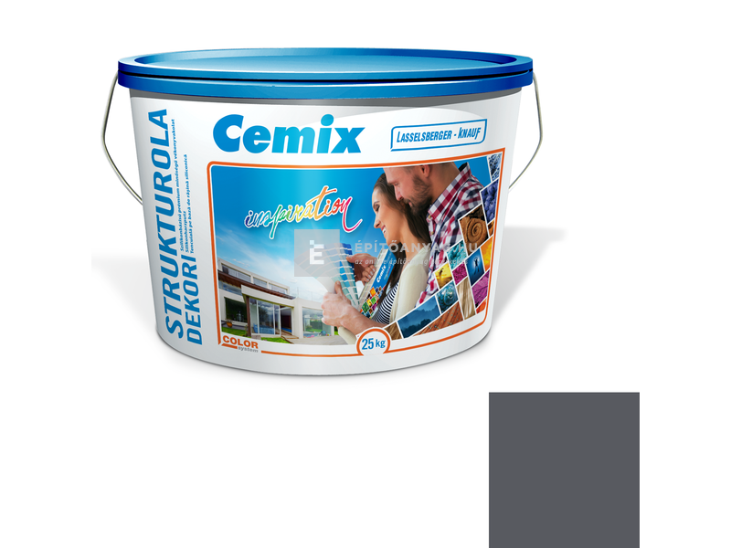 Cemix-LB-Knauf StrukturOla Dekor Diszperziós színezővakolat, kapart 1,5 mm 5329 rock 25 kg