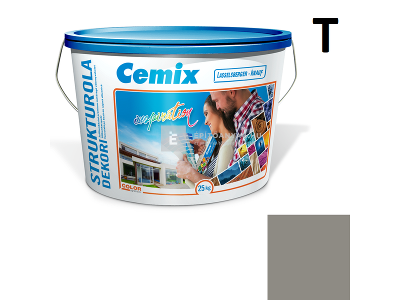 Cemix-LB-Knauf StrukturOla Dekor Diszperziós színezővakolat, kapart 1,5 mm 5339 rock 25 kg