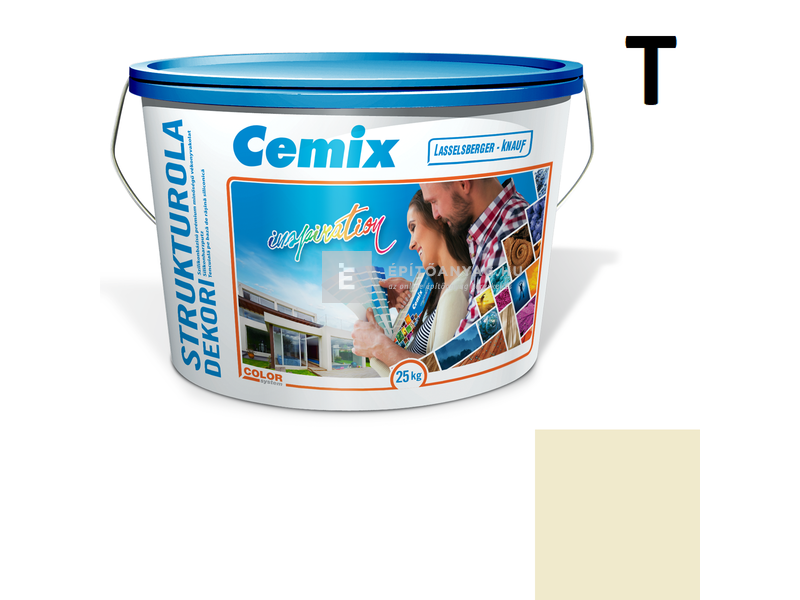 Cemix-LB-Knauf StrukturOla Dekor Diszperziós színezővakolat, kapart 1,5 mm 6131 intense 25 kg