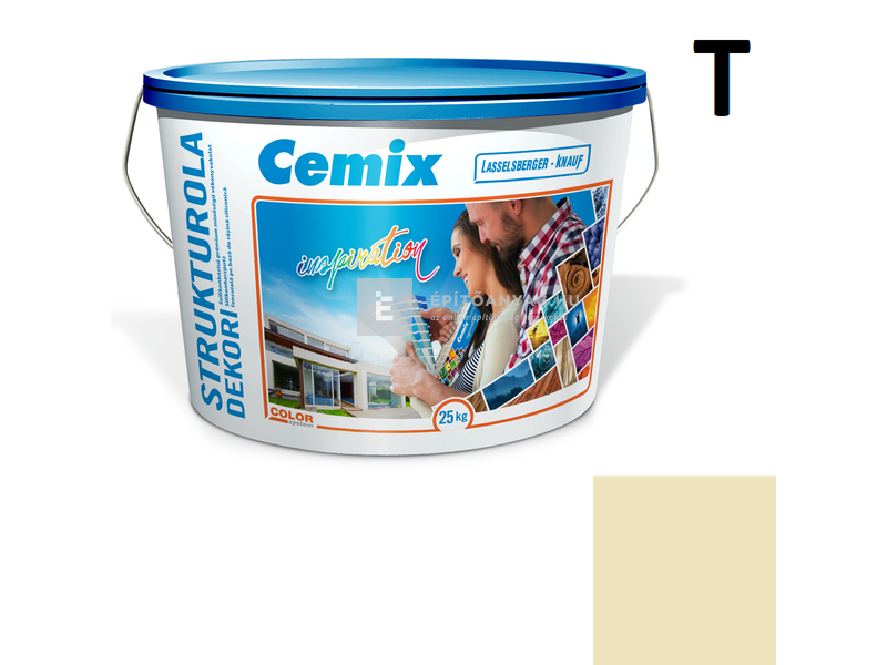Cemix-LB-Knauf StrukturOla Dekor Diszperziós színezővakolat, kapart 1,5 mm 6141 intense 25 kg