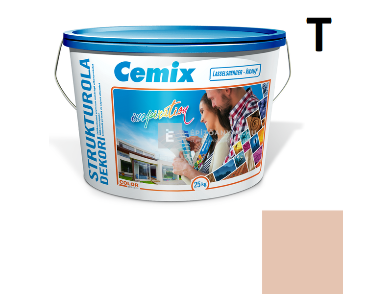Cemix-LB-Knauf StrukturOla Dekor Diszperziós színezővakolat, kapart 1,5 mm 6323 intense 25 kg