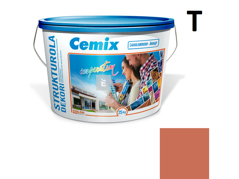 Cemix-LB-Knauf StrukturOla Dekor Diszperziós színezővakolat, kapart 1,5 mm 6329 intense 25 kg