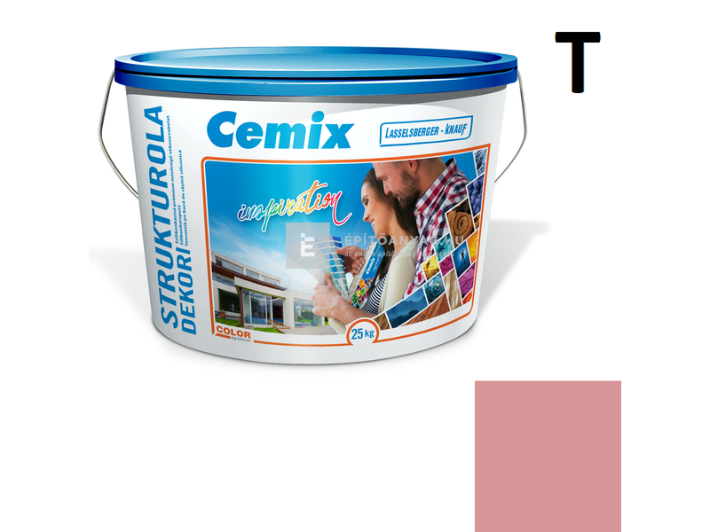 Cemix-LB-Knauf StrukturOla Dekor Diszperziós színezővakolat, kapart 1,5 mm 6335 intense 25 kg