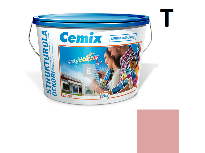 Cemix-LB-Knauf StrukturOla Dekor Diszperziós színezővakolat, kapart 1,5 mm 6341 intense 25 kg