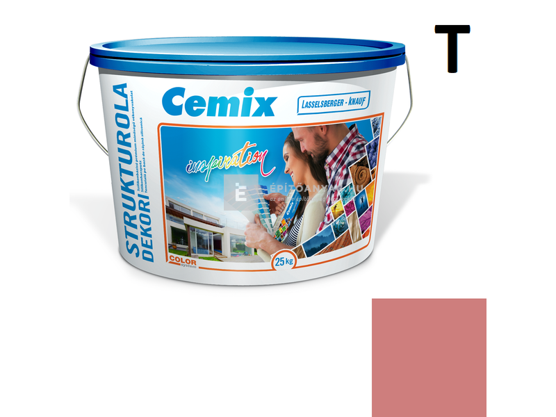 Cemix-LB-Knauf StrukturOla Dekor Diszperziós színezővakolat, kapart 1,5 mm 6343 intense 25 kg