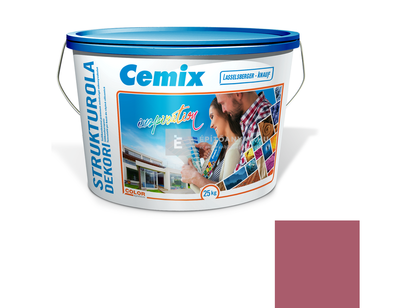 Cemix-LB-Knauf StrukturOla Dekor Diszperziós színezővakolat, kapart 1,5 mm 6357 intense 25 kg