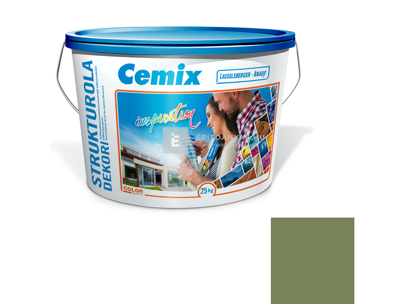 Cemix-LB-Knauf StrukturOla Dekor Diszperziós színezővakolat, kapart 1,5 mm 6549 intense 25 kg