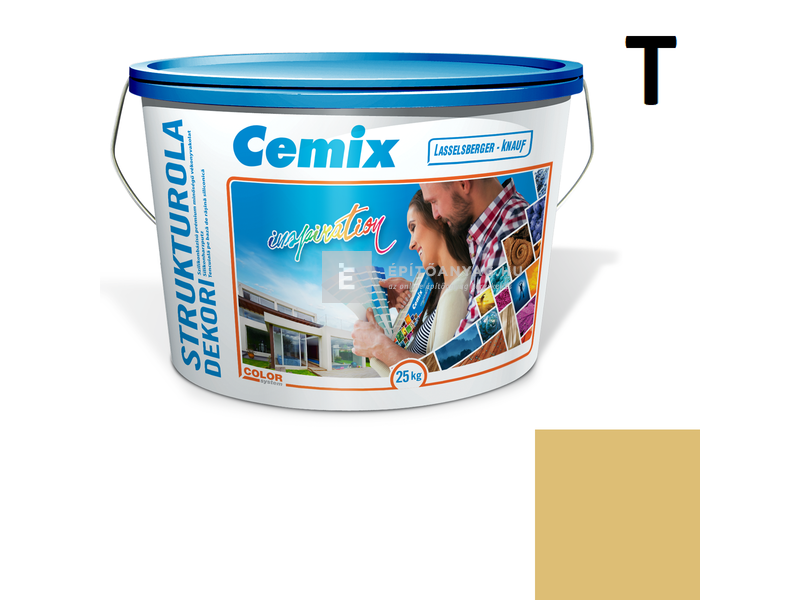 Cemix-LB-Knauf StrukturOla Dekor Diszperziós színezővakolat, kapart 2 mm 4375 orange 25 kg