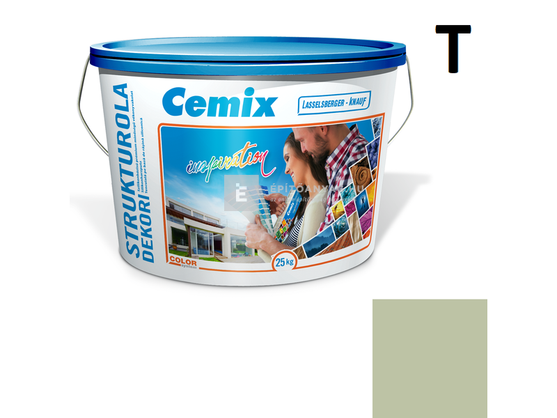 Cemix-LB-Knauf StrukturOla Dekor Diszperziós színezővakolat, kapart 2 mm 4515 green 25 kg