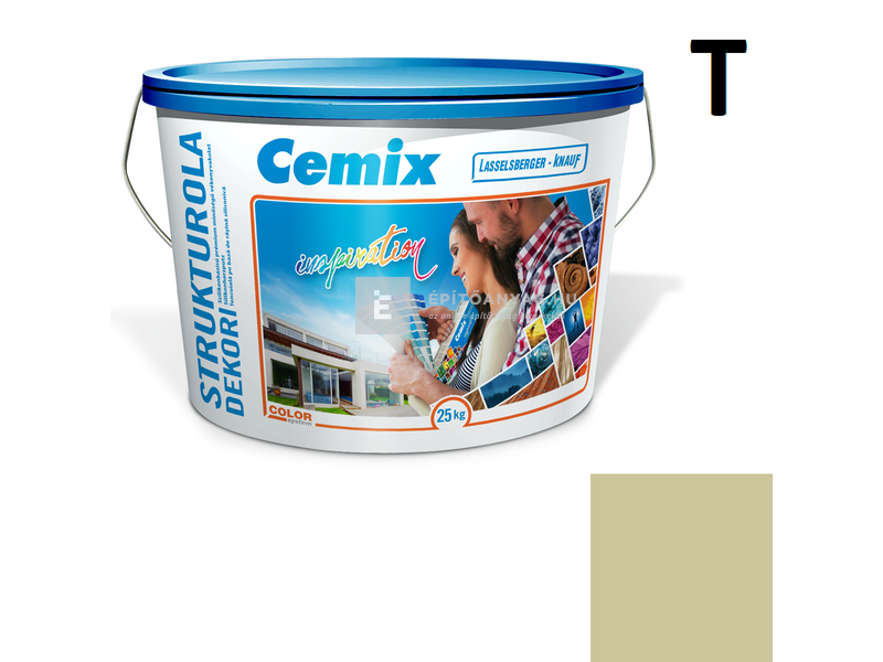 Cemix-LB-Knauf StrukturOla Dekor Diszperziós színezővakolat, kapart 2 mm 4547 green 25 kg