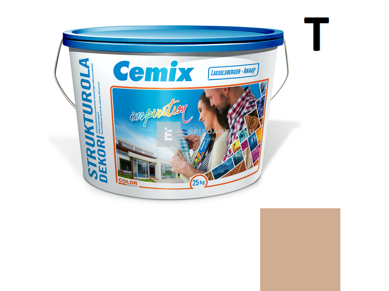 Cemix-LB-Knauf StrukturOla Dekor Diszperziós színezővakolat, kapart 2 mm 4925 brown 25 kg