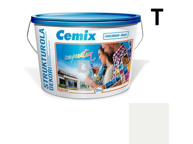 Cemix-LB-Knauf StrukturOla Dekor Diszperziós színezővakolat, dörzsölt 2 mm 4131 cream 25 kg