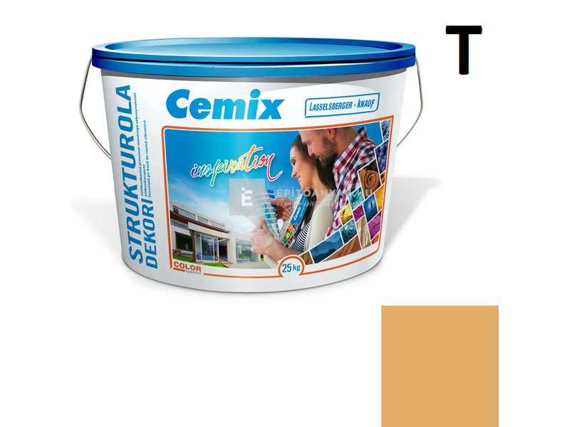 Cemix-LB-Knauf StrukturOla Dekor Diszperziós színezővakolat, dörzsölt 2 mm 6157 intense 25 kg