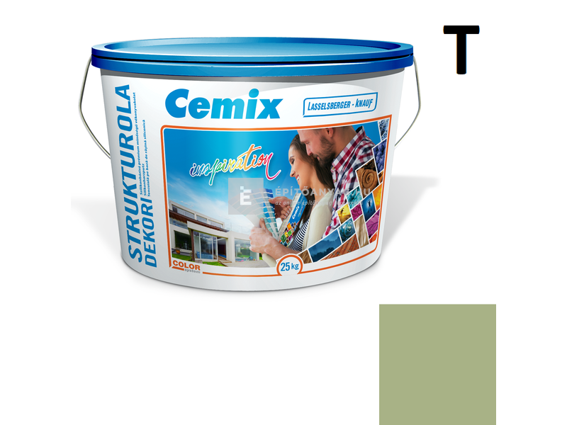 Cemix-LB-Knauf StrukturOla Dekor Diszperziós színezővakolat, dörzsölt 2 mm 6545 intense 25 kg