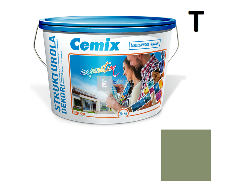 Cemix-LB-Knauf StrukturOla Dekor Diszperziós színezővakolat, dörzsölt 2 mm 6557 intense 25 kg