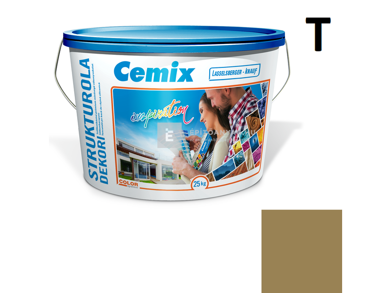Cemix-LB-Knauf StrukturOla Dekor Diszperziós színezővakolat, dörzsölt 2 mm 6919 intense 25 kg
