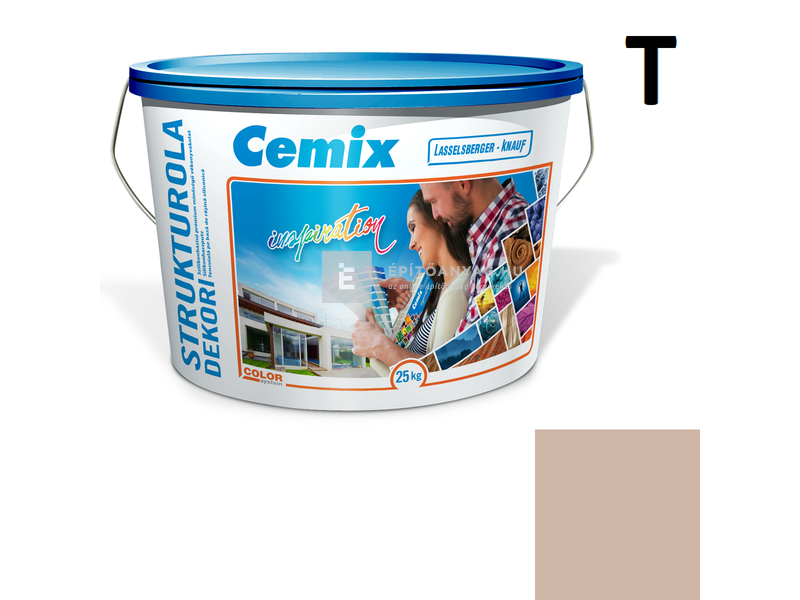 Cemix-LB-Knauf StrukturOla Dekor Diszperziós színezővakolat, dörzsölt 2 mm 6933 intense 25 kg