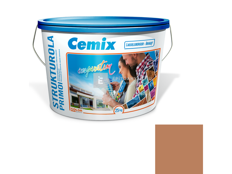 Cemix-LB-Knauf StrukturOla Primo Diszperziós színezővakolat, kapart 1,5 mm 4967 brown 25 kg